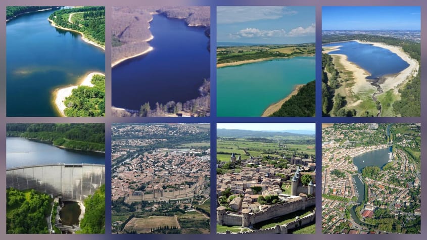 🛩️  La vallée de Carcassonne, les lacs de la montagne noire
