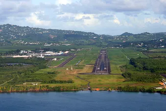 La Martinique, survol nord, Montagne Pelée.