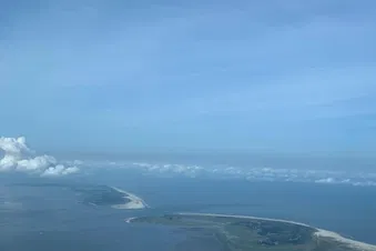Rundflug entlang aller ostfries. Inseln ab Ney, Juist, Lang.