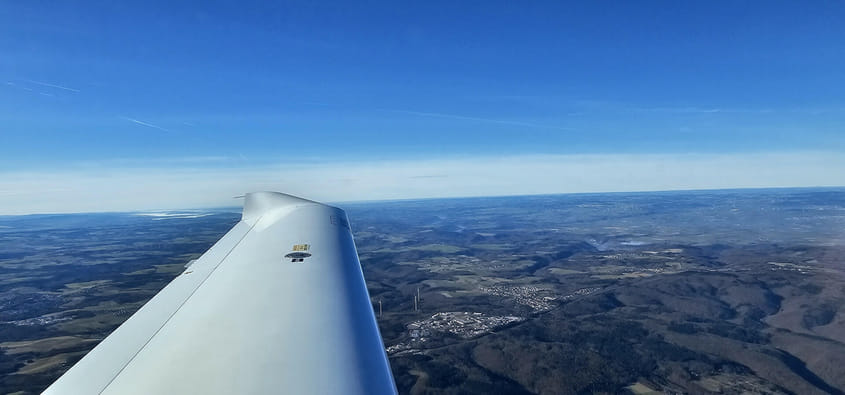 Schöner Rundflug Bonn-Köln-Tagebau Hambach- Königswinter