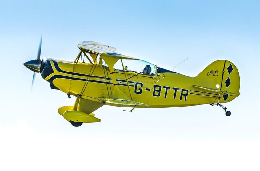 Pitts S2A aerobatics flight 20 mins plus brief, near London.