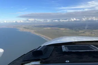 Cruising Flight Over the Coast