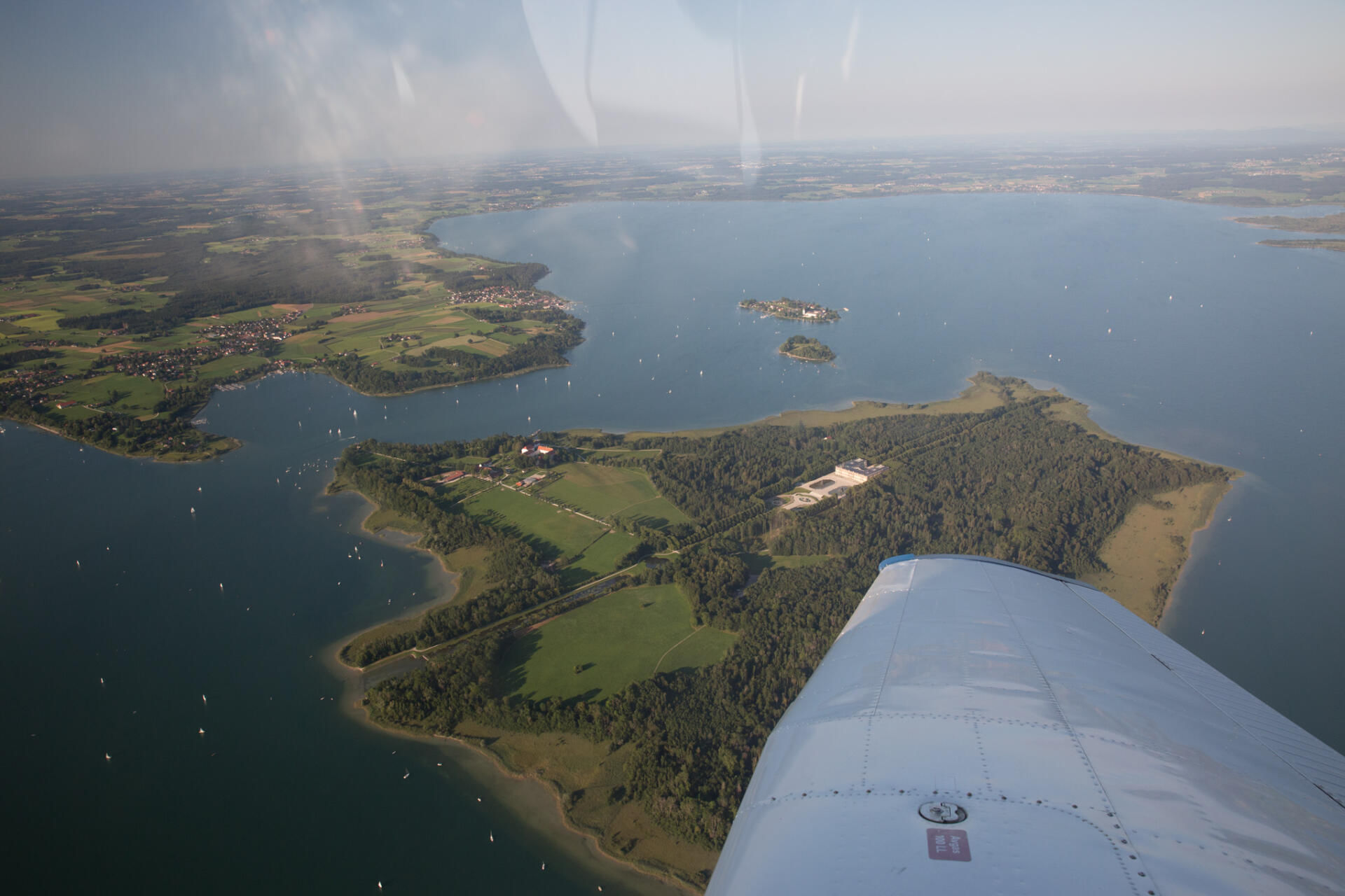 Herrenchiemsee aus der Luft