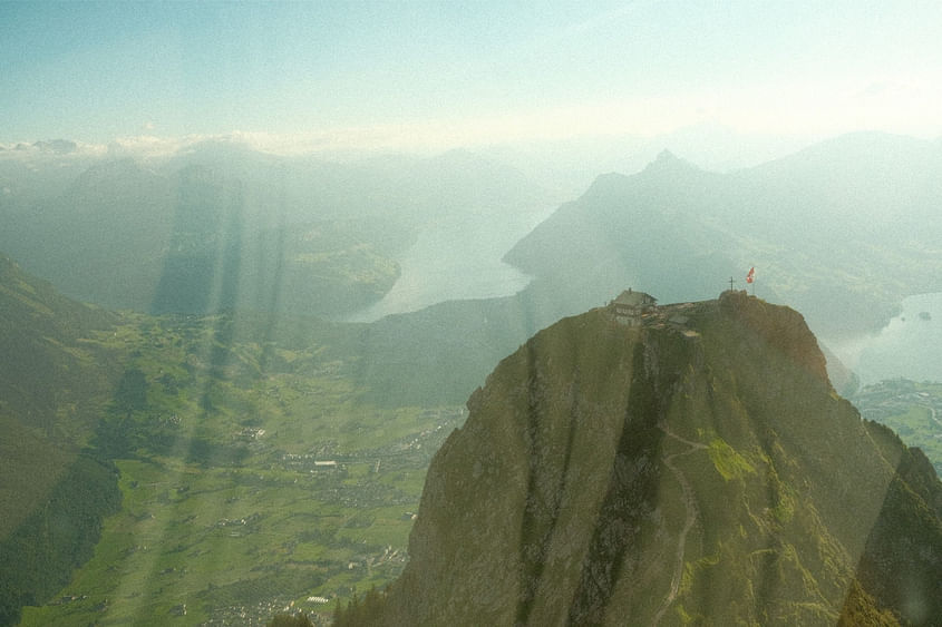 Im Heli Richtung Rigi - Grosser Mythen - Titlis - Pilatus