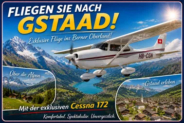Exklusiver Flug nach Gstaad – 5h Aufenthalt für Genuss