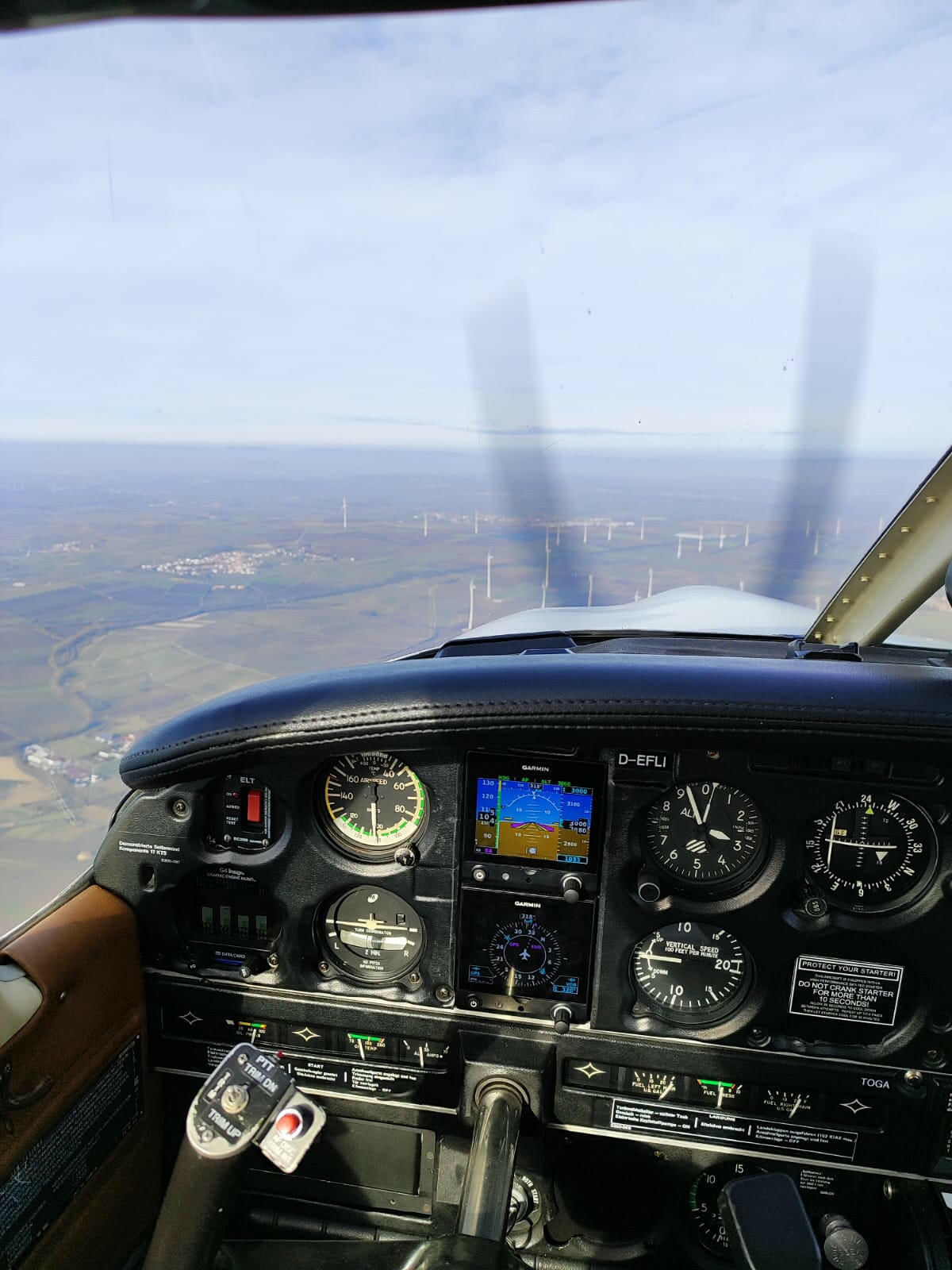 Sicht aus dem Cockpit