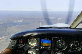 Sicht aus dem Cockpit