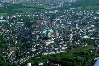 Vue aérienne Cathédrale de Chartres