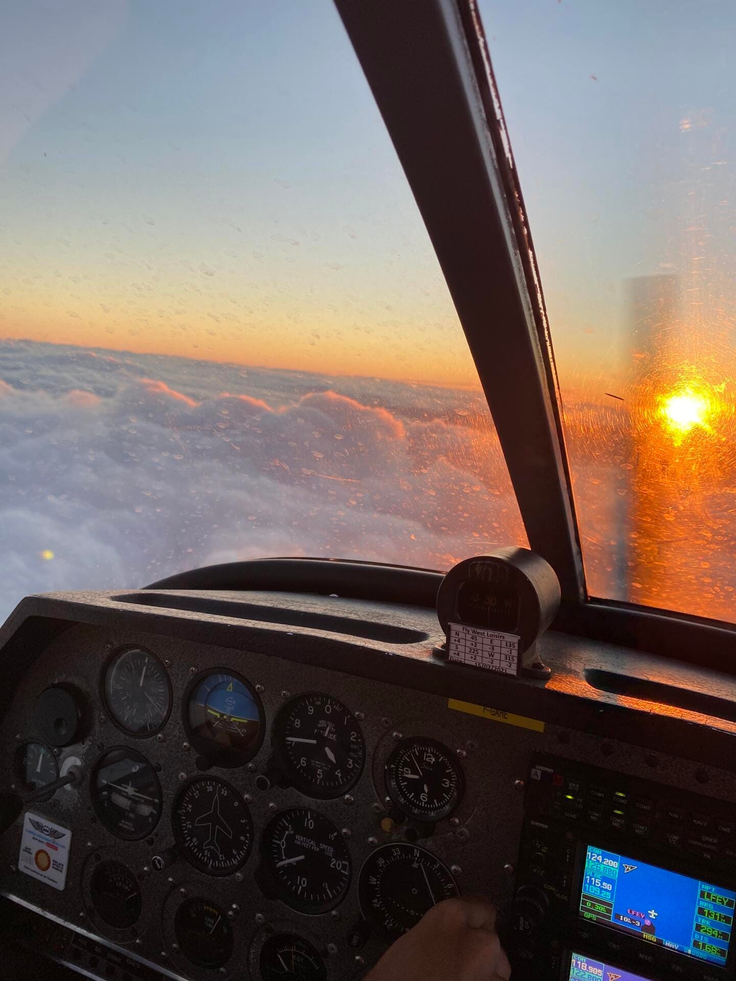 Coucher de soleil sur l’Île d’Yeu en avion🌅