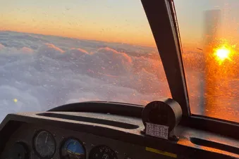 Coucher de soleil sur l’Île d’Yeu en avion🌅