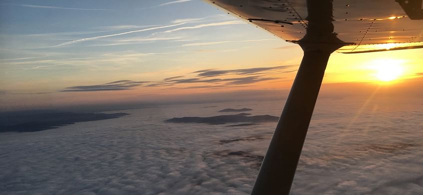 Frankenwald & fränkische Schweiz etc. aus der Luft. Rundflug Ikarus ca. 1Stunde.