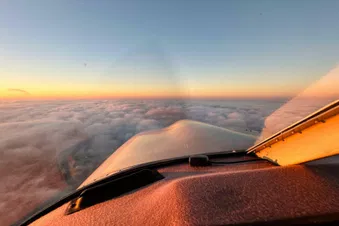Blick aus dem Cockpit