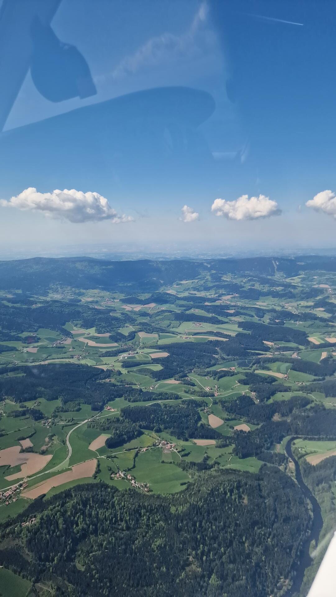 Auf dem Weg nach Regensburg ist der gesamte Bayrische Wald einsehbar.