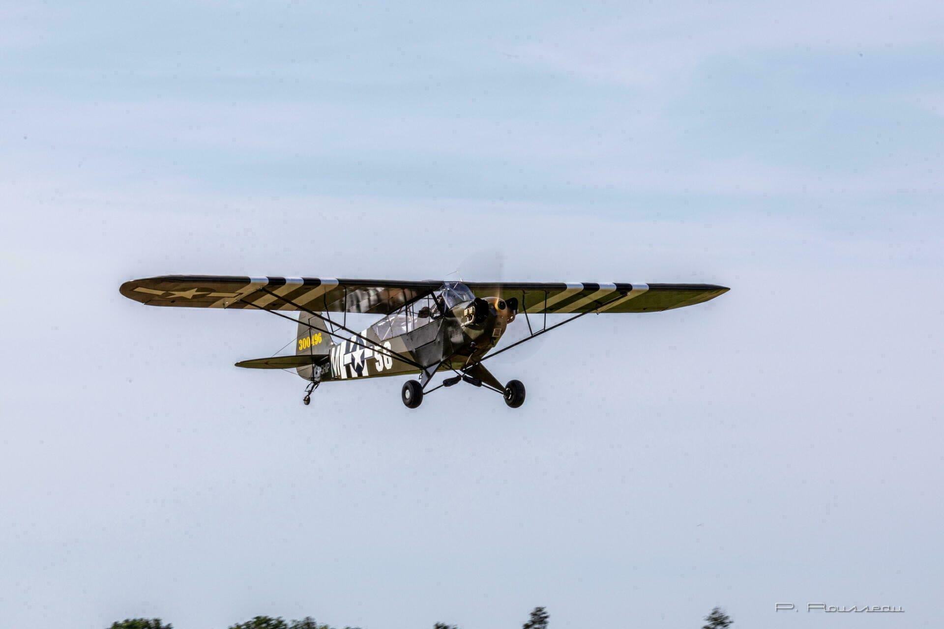 Décollage du Piper Cub de Briare