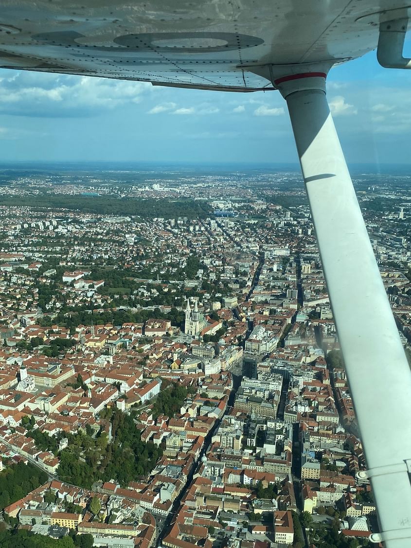 Sightseeing flight over Zagreb
