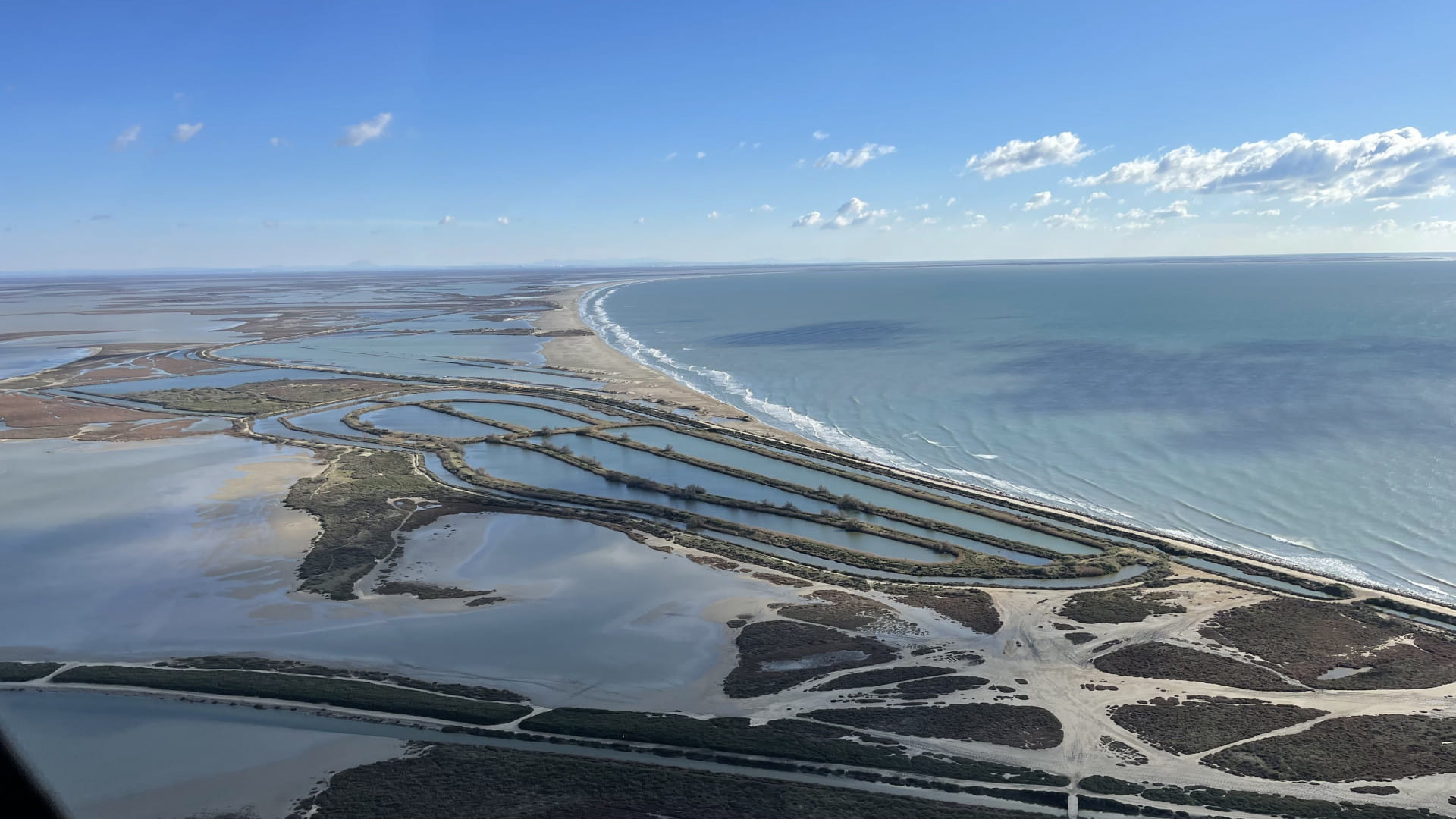 Vol Camargue jusqu'à Sète en hélicoptère R66 !