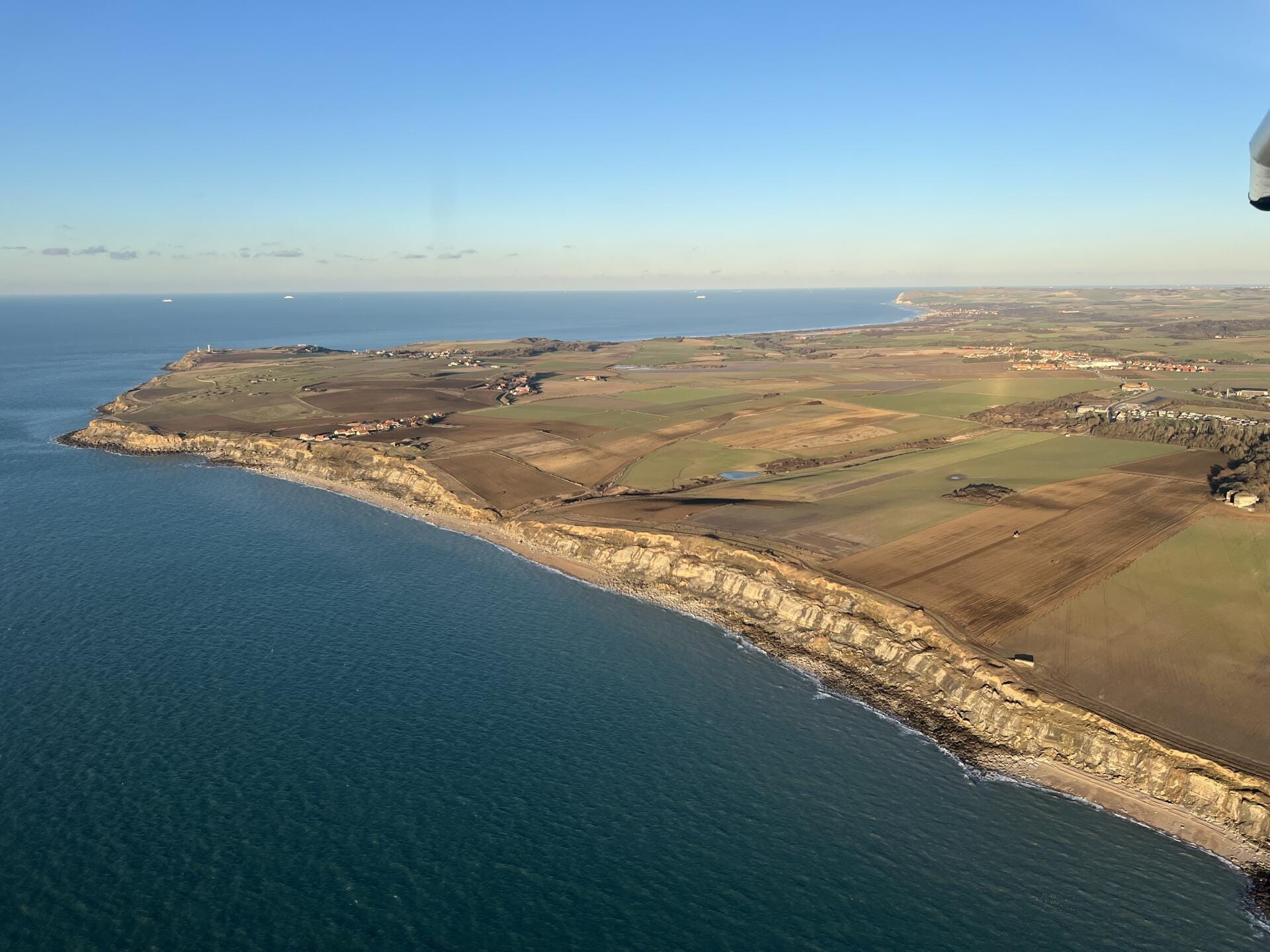 Sightseeing flight over the White cliffs of the Opal coast