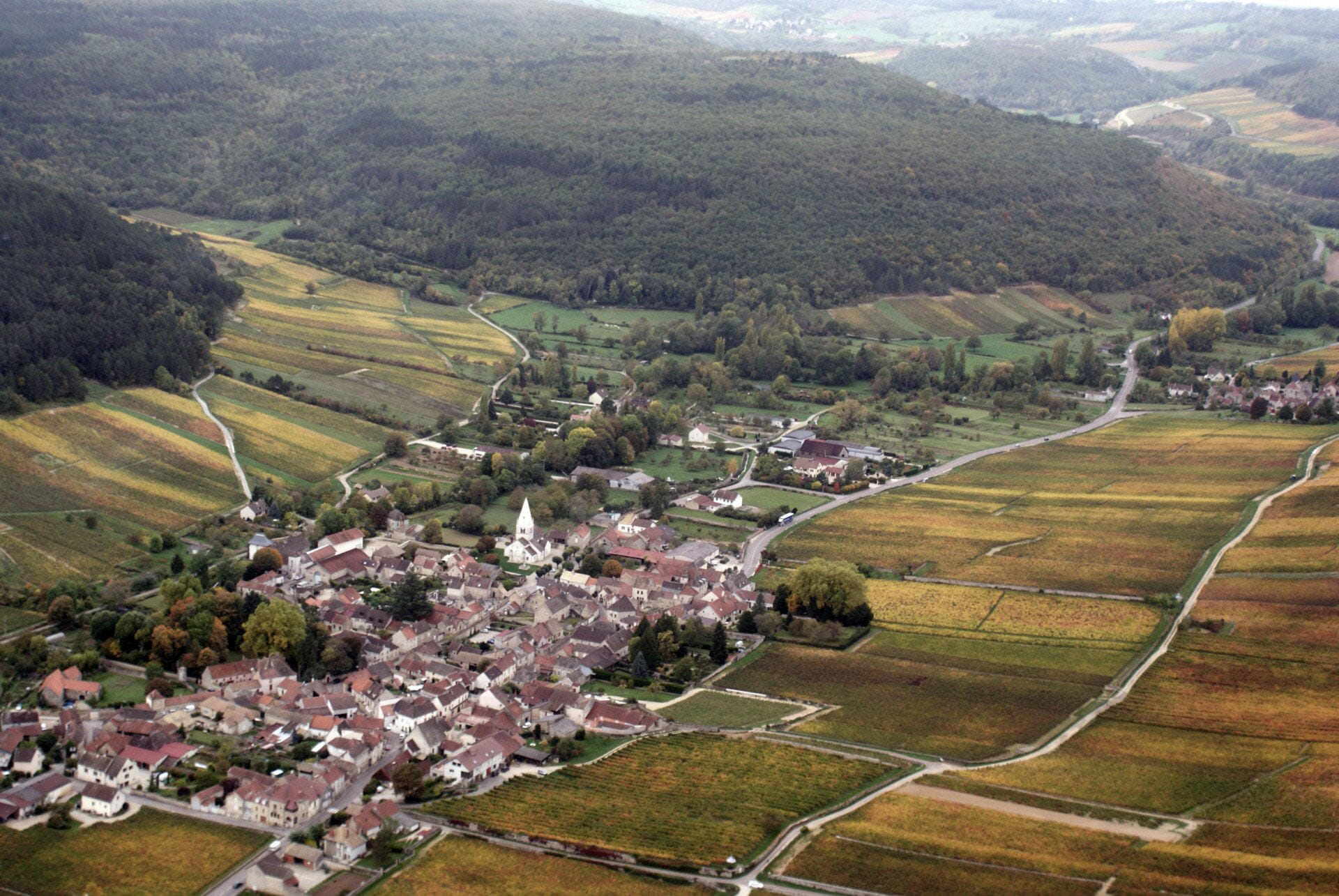 La Côte viticole en hélico depuis Dijon