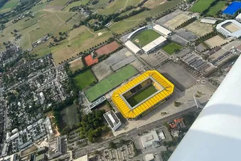 Stadion Borussia und Alemannia sowie Braunkohletagebau