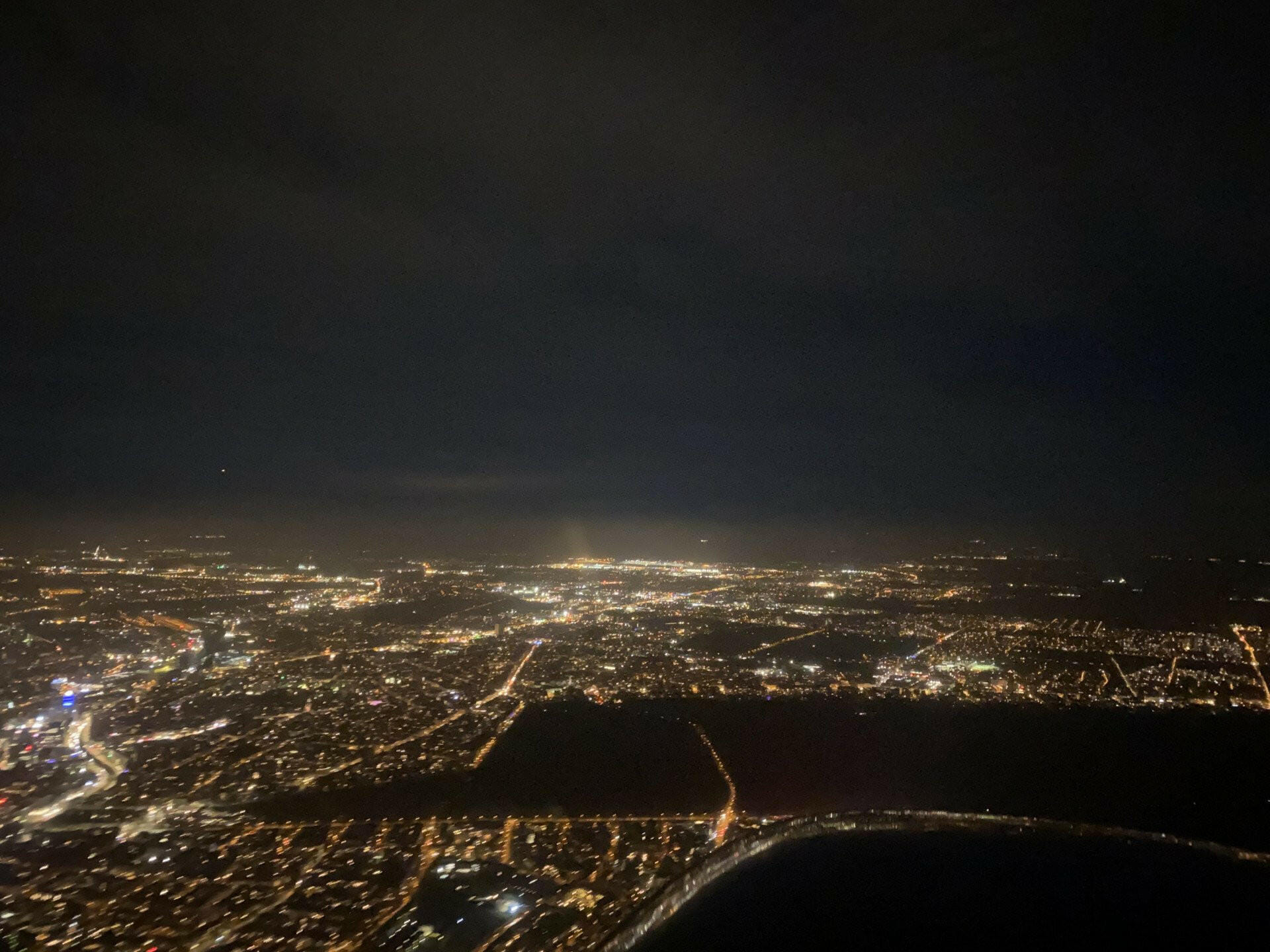 Nachtflug über Hannover