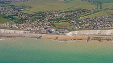 Flying over the White Cliffs, take off from Woking, Fairoaks