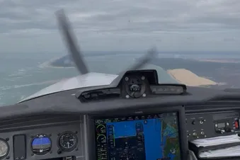 Survol du littoral : Andernos Royan aller-retour