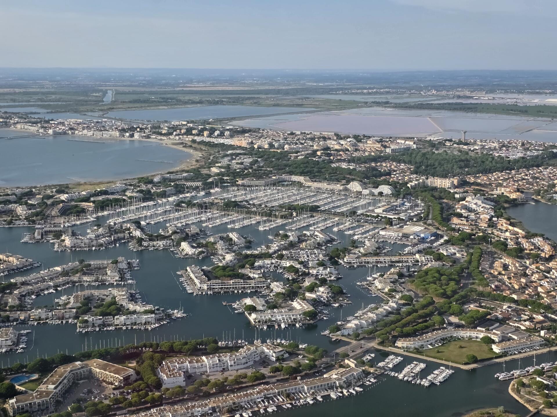 Camargue et cote bleue vue du Ciel