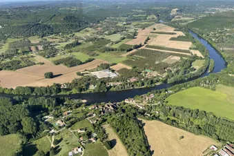 Dordogne et Châteaux vue du ciel