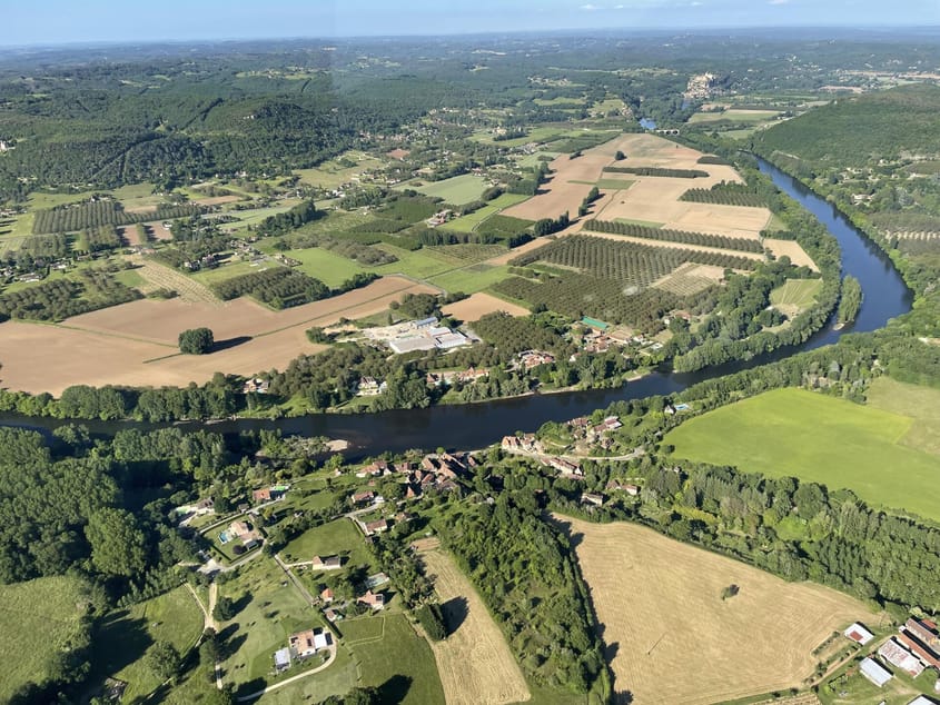 Dordogne et Châteaux vue du ciel