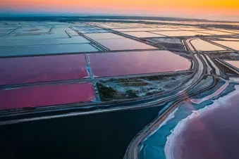 Coucher du soleil en hélicoptère