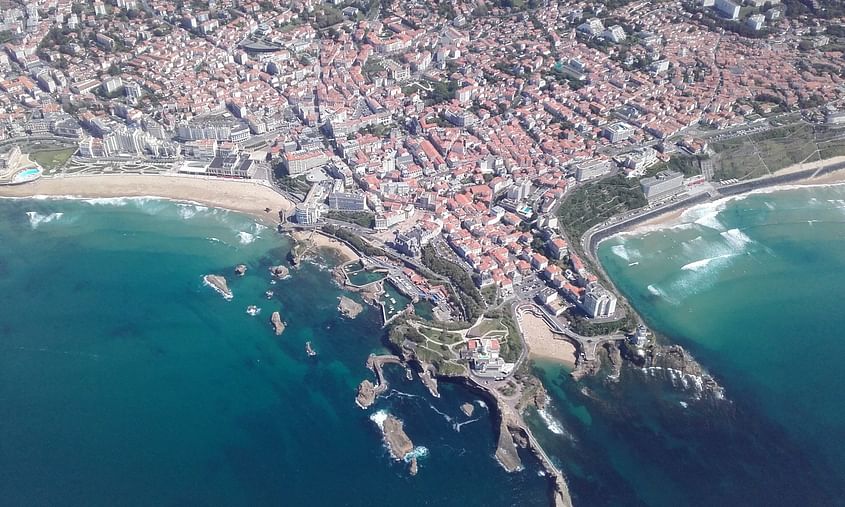 Survol de la côte basque depuis Bordeaux..