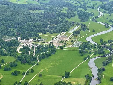 Fly from Turweston to see Chatsworth House and Dovedale