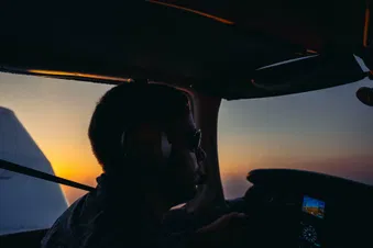 Blick aus dem Cockpit