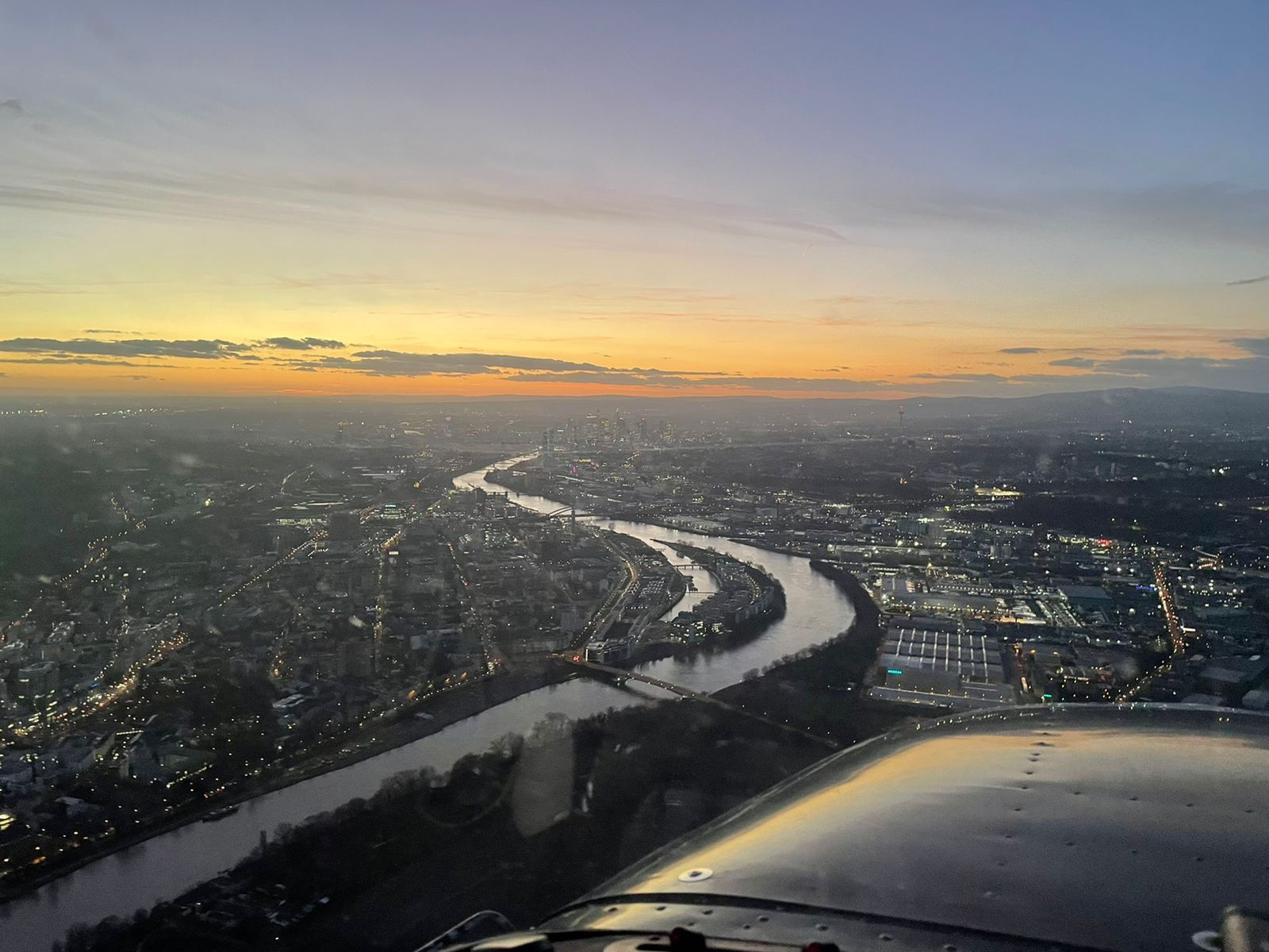 Die Lichter der Nacht von oben - nur im Winter!