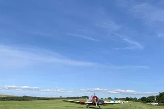 Visiting planes and great views from Compton Abbas