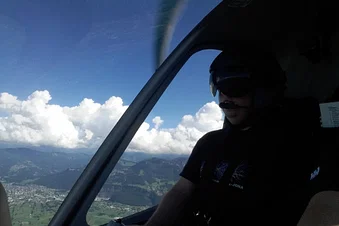 Rundflug im Helikopter - Balzers nach Sitterdorf und zurück