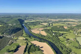 Dordogne et Châteaux vue du ciel