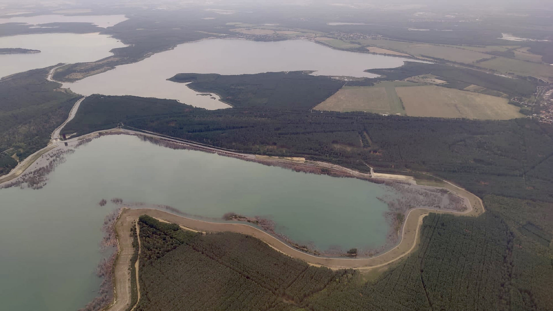 Senftenberger Seen von oben