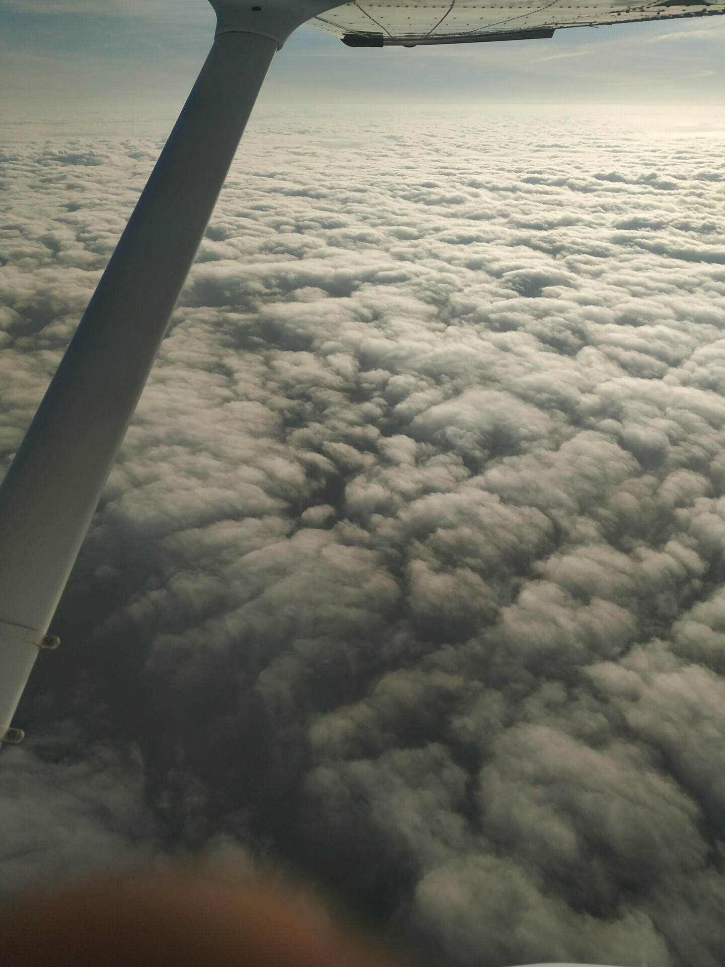 Vol au dessus de la couche nuageuse