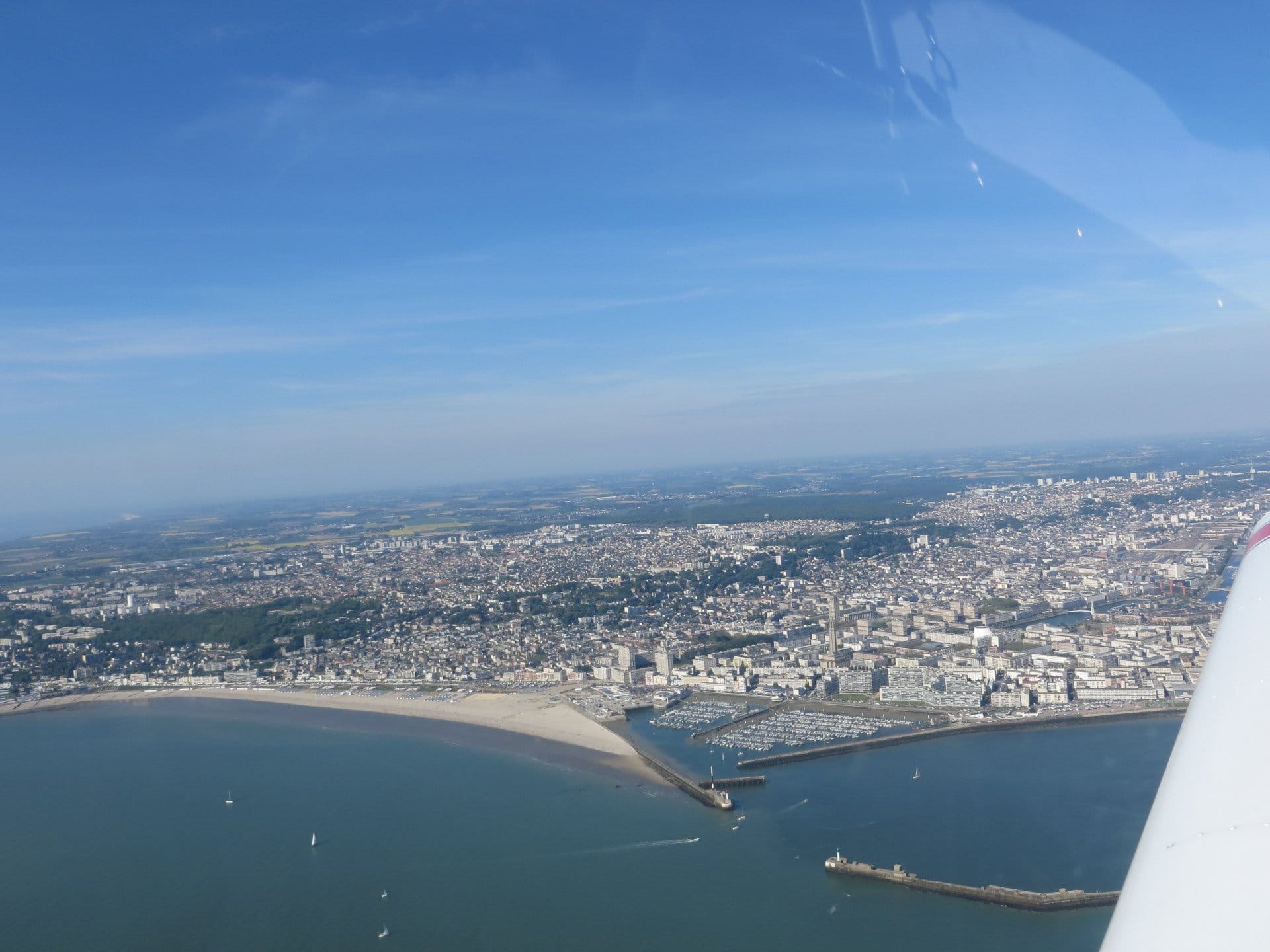 Survol de la Baie de Seine depuis Le Havre