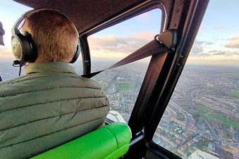 Helicopter flight over Central London via Heli Lanes