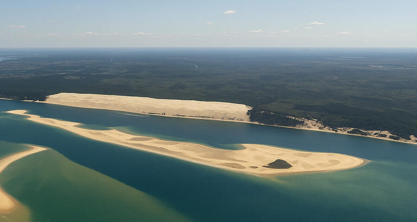 Survol côte landaise et bassin d’Arcachon