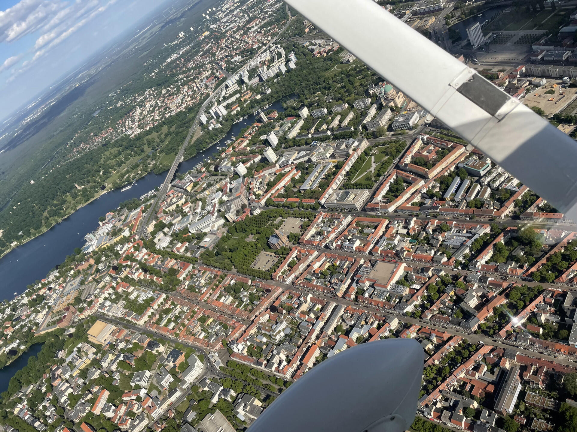 Entdecke Potsdam, Schlösser, Seenlandschaft aus der Luft