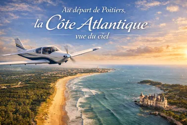 Au départ de Poitiers, la Côte Atlantique vue du ciel