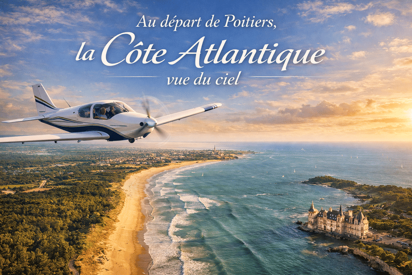 Au départ de Poitiers, la Côte Atlantique vue du ciel