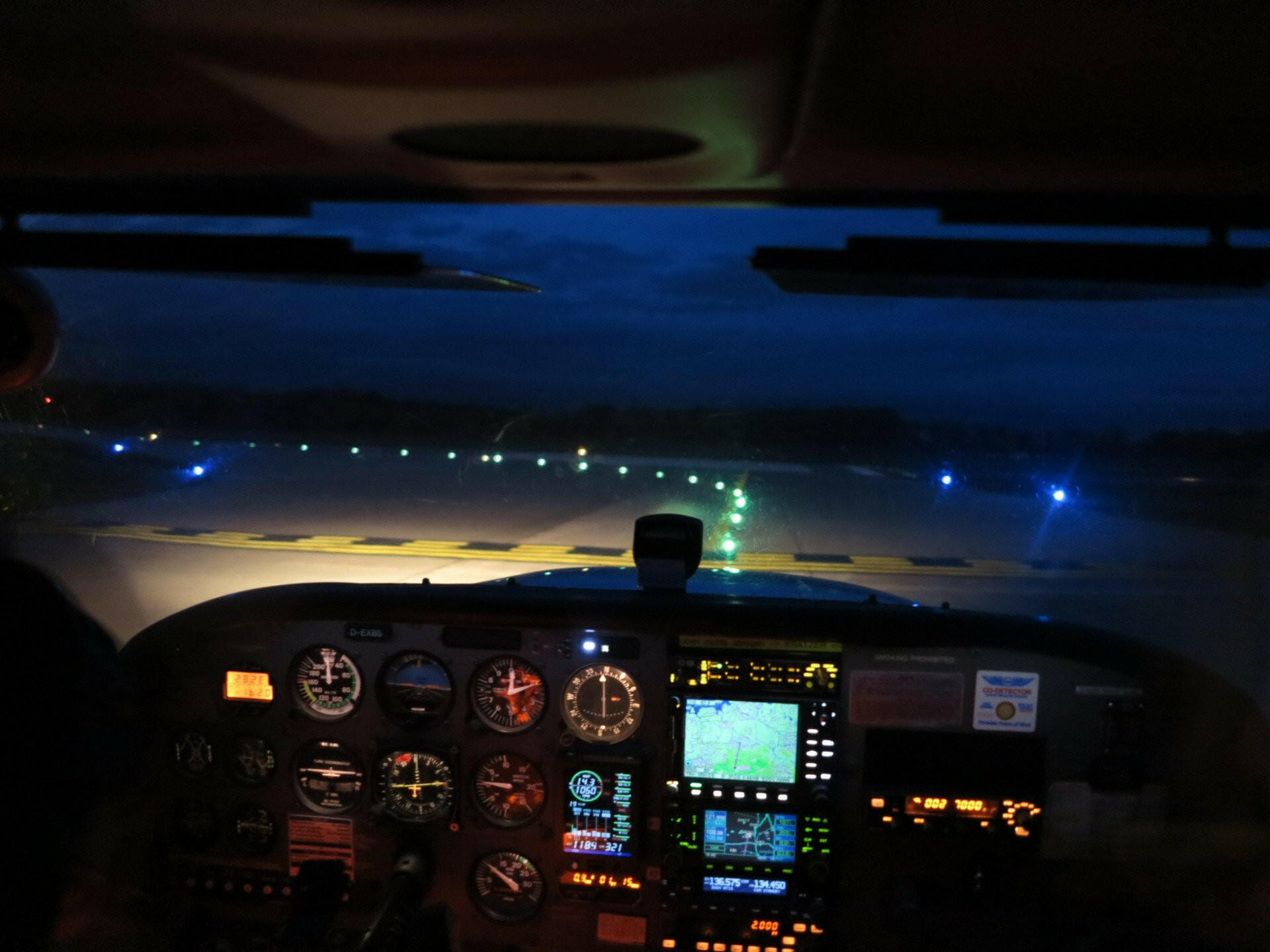 Nachtflug über Hannover