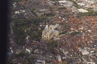 York Minster from the helicopter