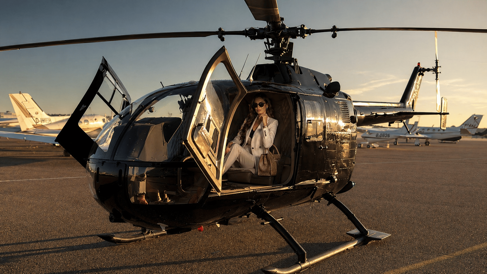Stuttgart von oben im zweimotorigen VIP Turbinenhubschrauber