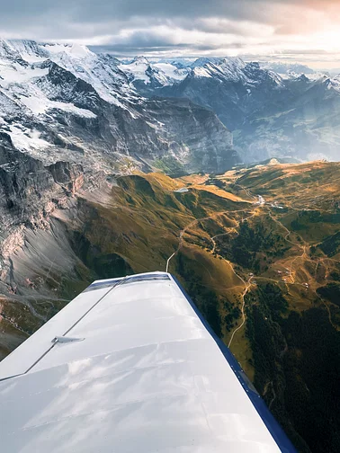 Flight to Jungfraujoch