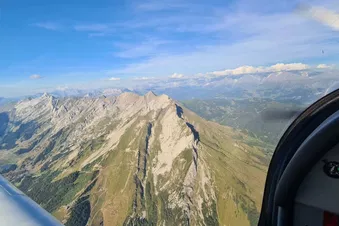 La chaine des Aravis vue du col